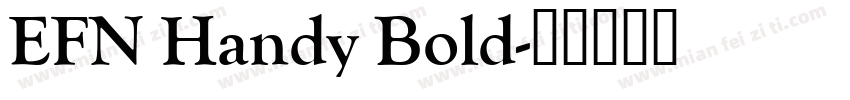 EFN Handy Bold字体转换